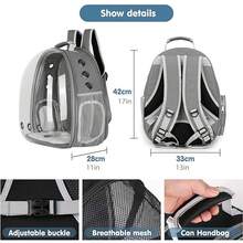 NetHong 1 Katzenrucksack, Haustiertasche für Haustiere und kleine Hunde mit Belüftungslöchern und transparentem Fenster | Space Capsule Haustiertasche, bequeme und atmungsaktive Haustiertasche im Rucksackstil für Reisen, Spaziergänge und den Einsatz im Freien