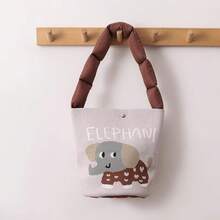 Women Shoulder Bags - 白色卡通紅腳貓咪 - 查看 4