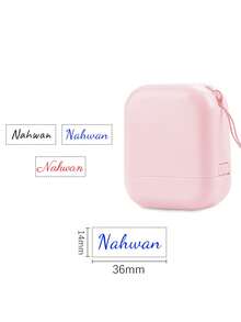 1 Stück einfarbiger Namens-Stempel für Kleidung, wasserfester Namens-Stempel personalisiert für Studenten und Geschäftsnutzung, individueller Namens-Stempel für Kleidung, handgeschriebener Unterschriften-Stempel, wiederverwendbar, kompakt, bügelfrei, individuell, einzigartig, ideales Geschenk für ihn/sie, Schüler, Arbeitnehmer zu Jahrestagen, gemütlicher Wüsten-Herbst, Bürodekoration