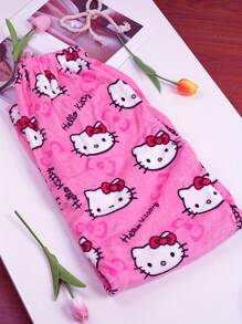 Sanrio 1pc Licensed By Sanrio Cute Hello Kitty Soft Plush Cartoon Thick Fluffy Pajama Pants, (Due To Size Differences Between Countries, Please Refer To The Size Chart And Purchase A Suitable Larger Size), Christmas