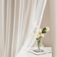 Beige 80% Blackout Curtains With Sheer Overlay, Double Layer Thermal Insulated Window Panels, 63 Inch, Living Room And Bedroom, Beige Drapes With Tiebacks, Grommet Top, 37 X 63 L X 2, Modern Home Decor - Sky Blue - View 3