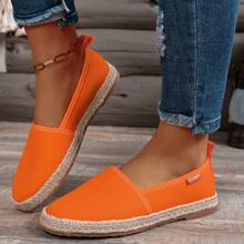 Mocasines tipo pescador retro clásicos para mujer, con suela de paja, unicolor minimalista y versátil, zapatos planos casuales, adecuados para el uso diario y todas las estaciones, nuevos zapatos para mujer 2025