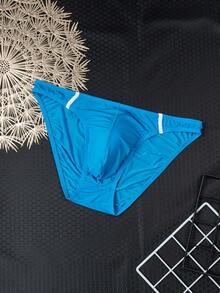 3pcs/Pack Men's Lightweight & Breathable Random Color Soft & Comfortable Briefs, Summer Random Solid Color Triangular Underwear For Men - Multicolor - View 4