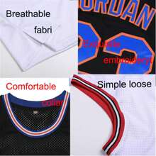 Kekambas Men's #3 Georgetown University Sports Embroidered Allen Iverson Retro Basketball Jersey Mesh Sports Basketball Jersey Sweatshirt Fan Vest Elastic Fabric - Loose Sleeveless Crew Neck Vest With Letter Embroidery For Basketball, Sports, Running