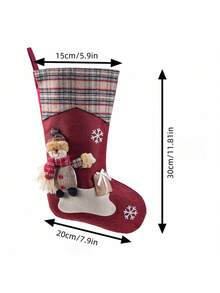 Weihnachtsstrümpfe Klassisch große Strümpfe für den Weihnachtsmann, Schneemänner, Rentiere Weihnachtscharaktere, geeignet für Familienfeiertage, Weihnachtsparty Dekorationen und Weihnachtsgeschenke für Söhne und Töchter