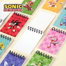 1 Set Of 12PCS Sega Officially Licensed Cyberpunk Style  IP Co-Branded Coil Notebook Writing Paper Double Coil Tear-Resistant Design 180° Flat Spread Function Class Notes Game-Themed Handbook Comic Con Peripheral Collection Burning Hot Blood Memories Fan Faith Recharge Portable Size Comic Control Carnival Must-Have June 1 Graduation Season Creative Gift