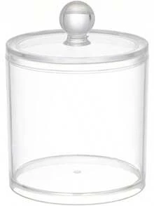 1 Pack Acrylic Qtip Holder Dispenser,Bathroom Canisters Apothecary Jar Set, Vanity Makeup Storage Organizer Set, 12 Oz - 10oz One With Gap 4p - View 7