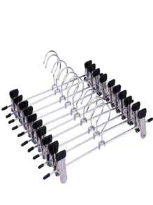 Pantalón/percha de  ultrafina resistente con clips metálicos, adecuado para pantalones cortos y faldas