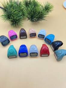 1 pieza Contador de anillo multifunción, Contador LED, Contador de dedos mini colorido, Contador electrónico preciso, Adecuado para recitación de festivales, Conteo de oraciones diarias de festivales, Aplicable para creyentes islámicos y practicantes religiosos de todas las edades - Multicolor - Ver 1