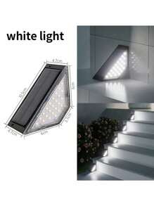 أضواء السلالم بالطاقة الشمسية، أضواء السلالم بالطاقة الشمسية ذات الضوء الدافئ، أضواء خارجية بالطاقة الشمسية، إضاءة من الغسق إلى الفجر، مناسبة لسلالم الحديقة والأرصفة والأبواب الخارجية والأفنية