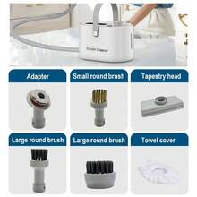 1200W Portable Handheld Steam Cleaner High Temperature Pressurized Steam Cleaning Machine With Brush Heads For Furniture Car - EU F Type Plug(220-240V) - View 9