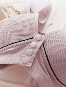 2 Pieces Women's Multi-Color Front-Buckle Lingerie; Sexy Seamless Push-Up Comfortable Bra - Multicolor - View 3