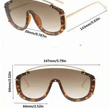 Nuevas gafas de moda con marco de metal colorido, gafas de moda inspiradas en Ins, para uso en exteriores - gris oscuro - Ver 5