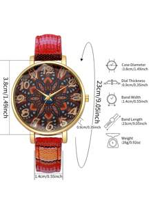 1pc Women's Elegant Fashion Personalized Numeric Dial Quartz Wrist Watch, Elegant (Watch Box Not Included)