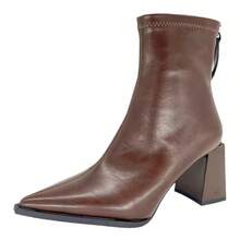 Women Ankle Boots & Booties - Brown Single Lining - View 7