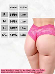 Kit 3 Shorts Calcinhas Calesson Shortinho Caleçon Sensual Renda  - Calesson DESC