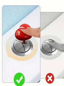 2/5/10个装心形马桶水箱辅助按钮，马桶水箱装饰辅助按钮，水箱膨胀冲水开关，夏季浴室装饰辅助开关，浴室配件，浴室工具 - 彩色 - 查看 9