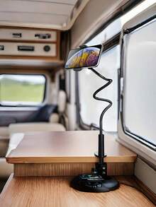 Universal 360° Rotating Phone Holder With Soft Goose Neck, Dual Clips, And Spiral Base – Multi-Functional Stand For Live Streaming, Car Mounting, Bedside Use, Outdoor Activities, And More, Perfect For Slouchy Nightstands & 12 Scene Needs - White - View 4