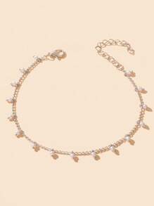 1 Stück modischer, personalisierter Perlen-Fußkette, Damen Strandfußkette, geeignet für tägliche Outfits, perfektes Geschenk für Damenschmuck