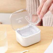 1pc Portable Invisible Dental Retainer Storage Box, Compact Dental Orthodontic Appliance Case For Adults