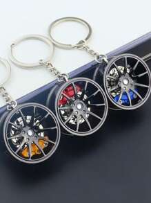 1pc Brake 360 Rotating Car Keychain Pendant, Creative Car Keychain Decoration, A Unique Gift For Car Lovers