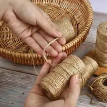 2毫米天然麻绳 黄麻装饰线 DIY 工艺品礼品包装黄麻绳 园艺婚礼派对装饰