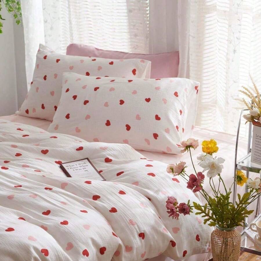 Set de funda nórdica clásica - Ropa de cama de microfibra suave y lavada con diseño atemporal para una encantadora estética de estilo granja