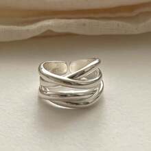 925 Silver 18K Gold Rings For Women Fashion Wedding Jewelry