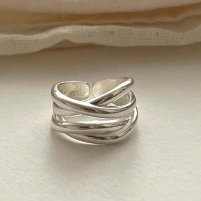 925 Silver 18K Gold Rings For Women Fashion Wedding Jewelry