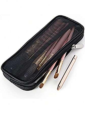 Bolsa de malla para cosméticos, bolsa de lavado, bolsa de malla para brochas de maquillaje, bolsa de almacenamiento para cepillo de dientes, bolsa de viaje multifuncional de gran capacidad, bolsa de cosméticos plegable para almacenar brochas, afeitadoras y cajas de almacenamiento unisex, bolsa de maquillaje, soporte para brochas de maquillaje, bolsas de maquillaje, organizador de maquillaje, suministros escolares