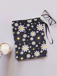 1PC Book Sleeve Book Protector Book Pouch Book Lovers Gifts Bookish Gifts Book Cover With Zipper For Hardcover Paperback Washable Floral Printed Gift Bag For Women Daughter GirlBirthday, BookCover Back To School,Back To School,School Supplies - Multicolor - View 13