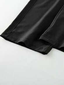3 piezas Pantalones cargo rectos y sueltos con múltiples bolsillos para adolescentes, adecuados para ejercicio al aire libre, primavera/verano/otoño/invierno - Negro - Ver 6