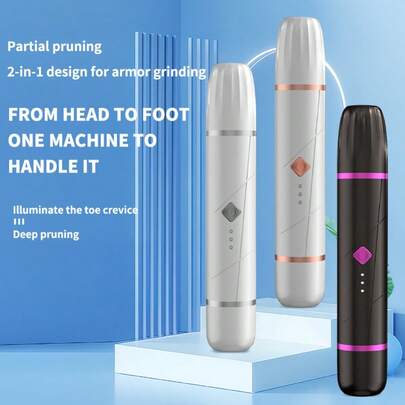 New 2-In-1 Pet Paw Trimmer And Nail Grinder, Professional Electric Fur Clipper For Cats, Quiet Cordless Grooming Clipper With LED Light, Includes Replacement Blades, Essential For Cats