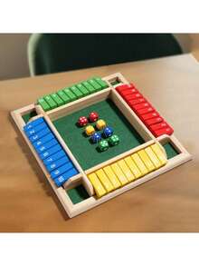 1 套豪华双面、四面、六面棋盘游戏套装（含骰子）、派对俱乐部成人家庭饮酒游戏 - 彩色 - 查看 2