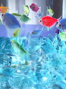 200g/Limito Pietra di cristallo blu oceano, pietra per aromaterapia, vaso per fiori e serbatoio per pesci, decorazione di paesaggio fai-da-te, utilizzato per giardini interni ed esterni, cortili, a Subium subst, accessori fatti a mano