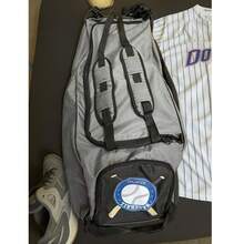Multi-Purpose Baseball Duffel Bag With Specialized Compartments - Grey - View 4