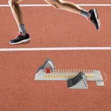 SimbkIuils Adjustable Runway Runner, 6.3 * 3.5 Inches, Track And Field Training Aid, Level 6 Adjustable, With 12 Anti-Skid Studs At The Bottom - Silver+Yellow - View 3