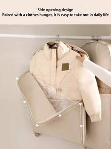 1 件黑白撞色简约透明防水衣物防尘罩架衣罩卧室衣柜挂式落地透明家用外套防尘罩