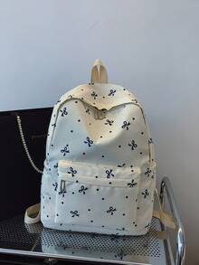 1个返校季蝴蝶结装饰背包，大容量学生书包，带笔记本电脑隔层，可调节肩带，休闲轻便旅行包，适合女孩/青少年/学生/毕业生，是日常使用、外出、旅行、上学和返校季的理想之选。 - 2284 - 查看 14