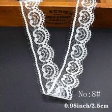 1Roll/10Meters 1.57inch/4cm White Lace Trim Fabric Ribbon Craft DIY Lace Sewing Handmade Embroidery Home Accessories - White - View 12