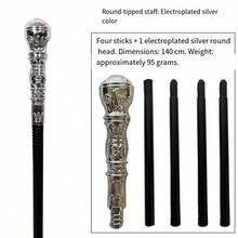 Accessori per cosplay di Ognissanti per adulti e bambini, scettro a forma di testa di serpente, bastone del re, bacchetta magica da strega o mago, faraone