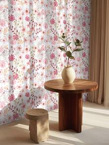 1 Roll 1m/3m/5m Vintage Pink Floral & Leaf Peel And Stick Wallpaper, Removable Vinyl Contact Paper, DIY Home Decor For Bedroom, Kitchen, Living Room, Bathroom, Cabinet, Furniture Renewal Wall Paper Wall Stickers Room Decor Wall Decor Wallpaper Peel And Stick Bathroom Decor