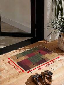 1PC Of Patchwork Living Room Area Rug Comfortable And Soft Surface 100% Polyester Waterproof And Stain-Resistant Silicone On The Back For Non-Slip And Non-Shifting Suitable For Living Room Large Size Bedroom Home Decoration Household Items Door Outdoor Rug Mat Multiple Sizes To Choose From Machine Washable And Easy To Care For Pet-Friendly And Child-Friendly Kitchen Rug