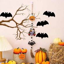 10 件未完成的空白木制蝙蝠吊坠，DIY 木制蝙蝠装饰，轻巧优雅的木制装饰适用于万圣节派对、户外装饰、家居装饰、卧室装饰万圣节装饰秋季装饰