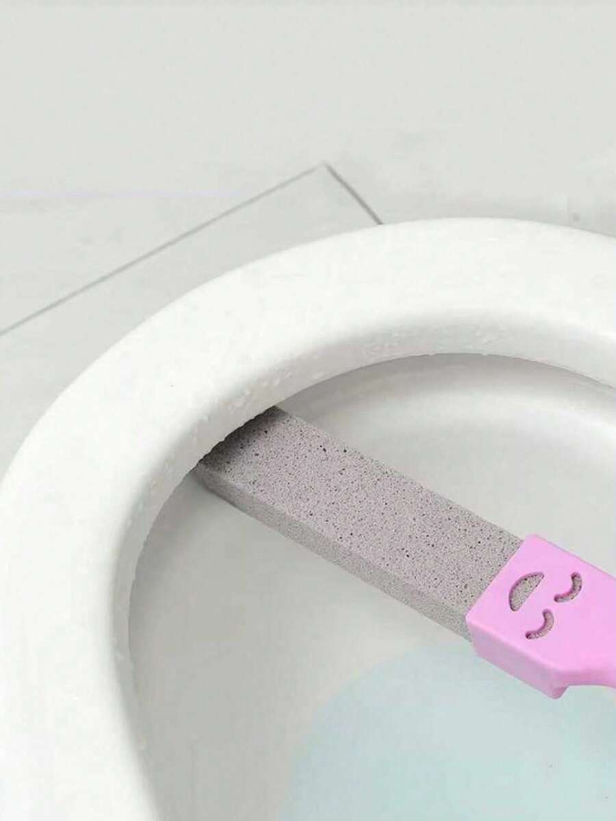 1pc Toilet Bowl Pumice Stone Cleaning Brush - Ergonomic Handle Design For Comfortable And Effortless Grip, Lightweight Pumice Head For Easy Long-Lasting Cleaning, Suitable For Toilet/Tile/Pool Stain Removal, No Electricity Needed, Essential Household Cleaning Tool (Random Color/Style)