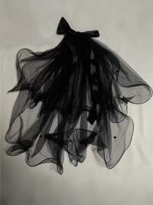 1 件儿童女孩超级仙女长面纱公主皇冠婚礼仪式发夹发饰 - 白色 - 查看 8