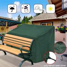 Copertura per panca da giardino, in tessuto Oxford, per panca da esterno con coulisse, impermeabile, antivento, resistente ai raggi UV, per mobili da giardino (verde)