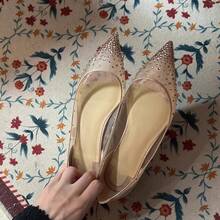 Women Heeled Sandals - 香檳色偏大一號黑底 - 查看 8