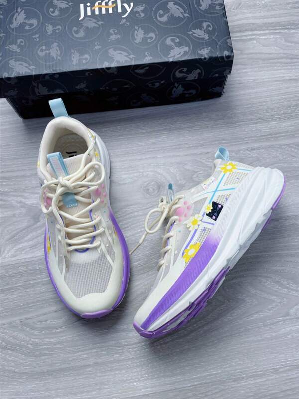 Jifffly Nuevos tenis casuales blancos para mujer, primavera 2025, zapatos de moda para calle y exterior, calzado versátil para atletismo