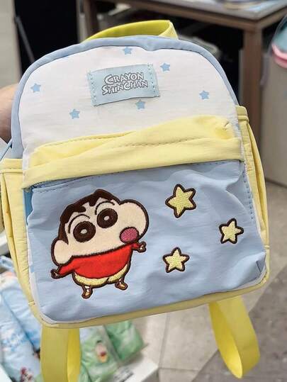 2026 New  Crayon Shin-Chan Cute Dopamine Campus High-Popularity Student Backpack (No Pendant Accessory), Slight Color Differences Between Different Batches Are Normal.